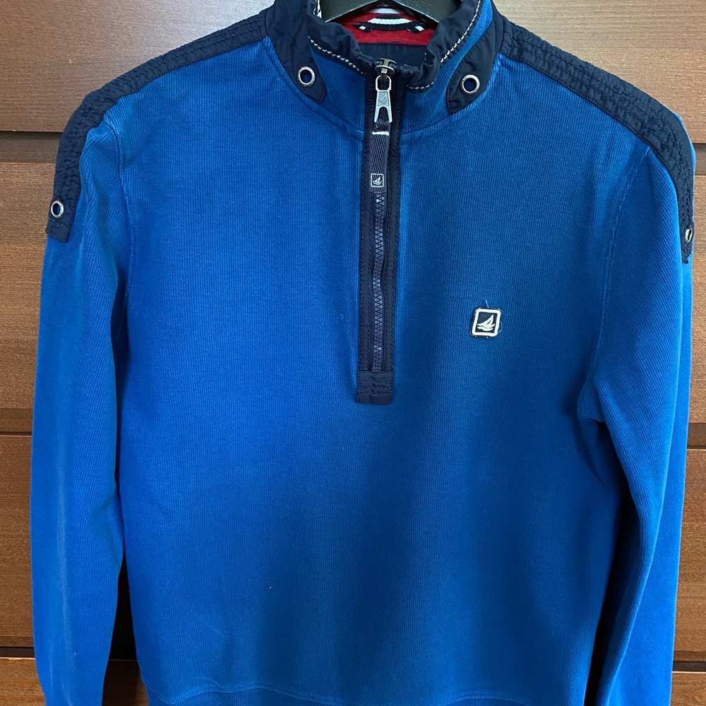Sperry Men's Blue Zip-Up Sweater